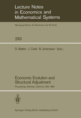 Batten / Johansson / Casti | Economic Evolution and Structural Adjustment | Buch | 978-3-540-18183-5 | sack.de