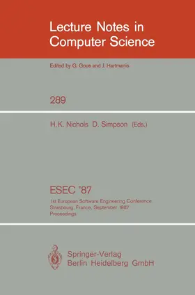 Simpson / Nichols |  ESEC '87 | Buch |  Sack Fachmedien