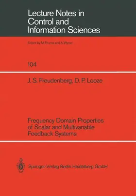 Looze / Freudenberg |  Frequency Domain Properties of Scalar and Multivariable Feedback Systems | Buch |  Sack Fachmedien