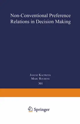 Roubens |  Non-Conventional Preference Relations in Decision Making | Buch |  Sack Fachmedien