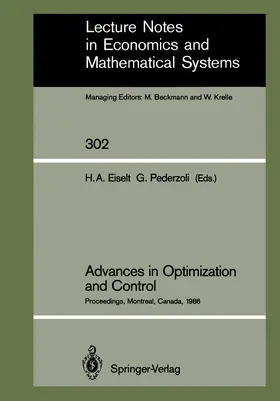 Eiselt / Pederzoli |  Advances in Optimization and Control | Buch |  Sack Fachmedien