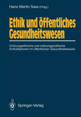 Sass |  Ethik und öffentliches Gesundheitswesen | Buch |  Sack Fachmedien