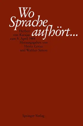 Götze / Simon |  Wo Sprache aufhört.... | Buch |  Sack Fachmedien