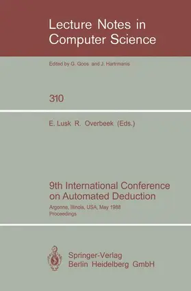 Overbeek / Lusk |  9th International Conference on Automated Deduction | Buch |  Sack Fachmedien