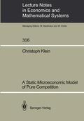 Klein |  A Static Microeconomic Model of Pure Competition | Buch |  Sack Fachmedien