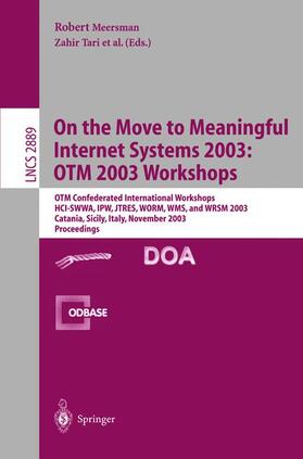 Tari |  On The Move: OTM 2003 Workshops | Buch |  Sack Fachmedien