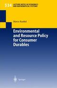 Runkel |  Environmental and Resource Policy for Consumer Durables | Buch |  Sack Fachmedien