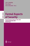 Abdallah / Schneider / Ryan |  Formal Aspects of Security | Buch |  Sack Fachmedien