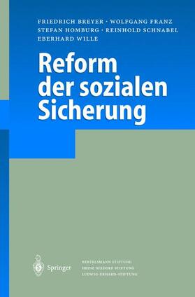Breyer / Franz / Homburg | Reform der sozialen Sicherung | Buch | 978-3-540-20703-0 | sack.de