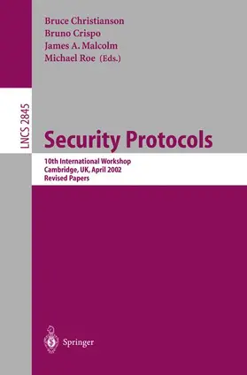 Christianson / Roe / Crispo |  Security Protocols | Buch |  Sack Fachmedien