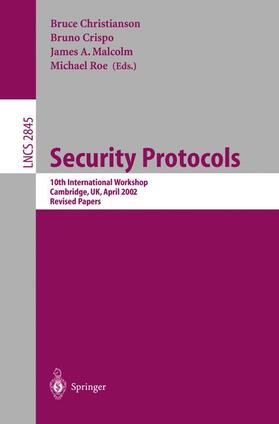Christianson / Roe / Crispo | Security Protocols | Buch | 978-3-540-20830-3 | sack.de