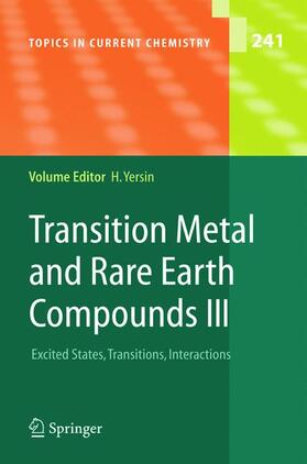 Yersin | Transition Metal and Rare Earth Compounds III | Buch | 978-3-540-20948-5 | sack.de