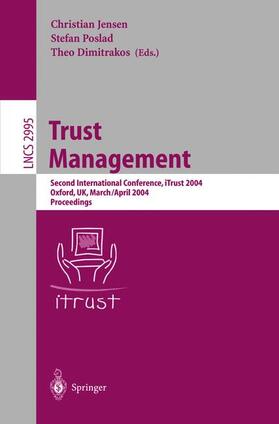 Jensen / Dimitrakos / Poslad |  Trust Management | Buch |  Sack Fachmedien