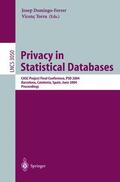 Torra / Domingo-Ferrer |  Privacy in Statistical Databases | Buch |  Sack Fachmedien