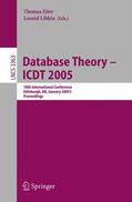 Libkin / Eiter |  Database Theory - ICDT 2005 | Buch |  Sack Fachmedien