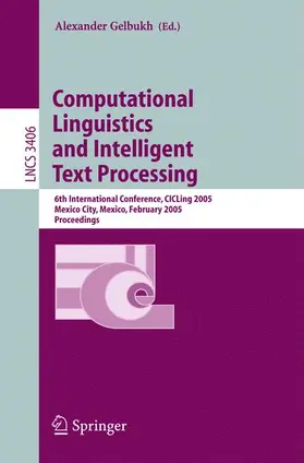 Gelbukh |  Computational Linguistics and Intelligent Text Processing | Buch |  Sack Fachmedien