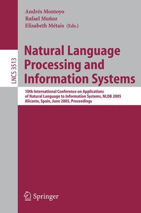 Montoyo / Métais / Munoz |  Natural Language Processing and Information Systems | Buch |  Sack Fachmedien