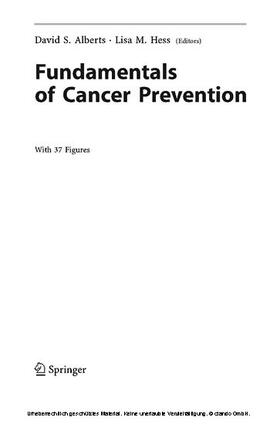 Alberts / Hess | Fundamentals of Cancer Prevention | E-Book | sack.de