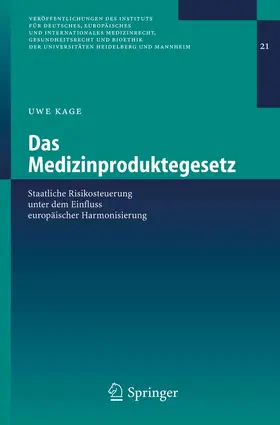 Kage |  Das Medizinproduktegesetz | eBook | Sack Fachmedien