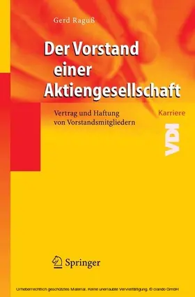 Raguß |  Der Vorstand einer Aktiengesellschaft | eBook | Sack Fachmedien