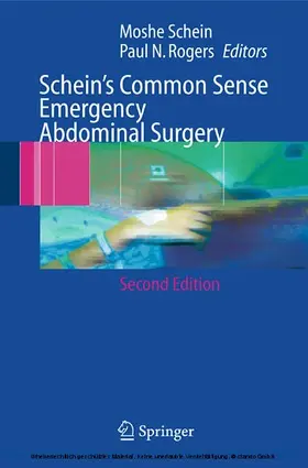 Schein / Rogers |  Schein's Common Sense Emergency Abdominal Surgery | eBook | Sack Fachmedien