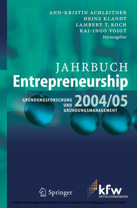 Achleitner / Klandt / Koch | Jahrbuch Entrepreneurship 2004/05 | E-Book | sack.de