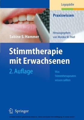 Hammer | Stimmtherapie mit Erwachsenen | E-Book | sack.de