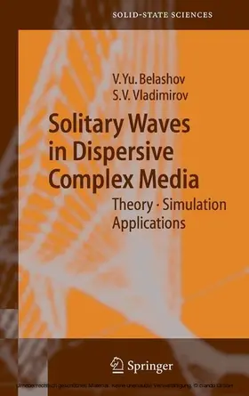 Belashov / Vladimirov |  Solitary Waves in Dispersive Complex Media | eBook | Sack Fachmedien