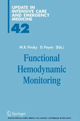 Pinsky / Payen |  Functional Hemodynamic Monitoring | eBook | Sack Fachmedien