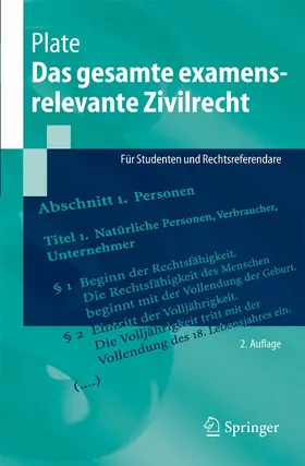 Plate / Otto |  Das gesamte examensrelevante Zivilrecht | eBook | Sack Fachmedien