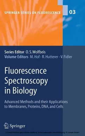 Hof / Hutterer / Fidler |  Fluorescence Spectroscopy in Biology | eBook | Sack Fachmedien