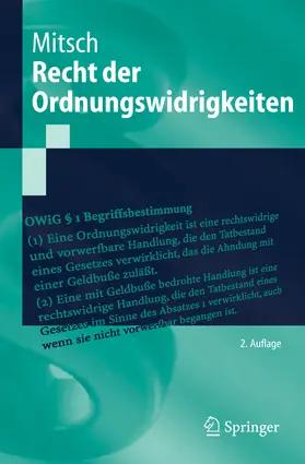 Mitsch | Recht der Ordnungswidrigkeiten | E-Book | www.sack.de