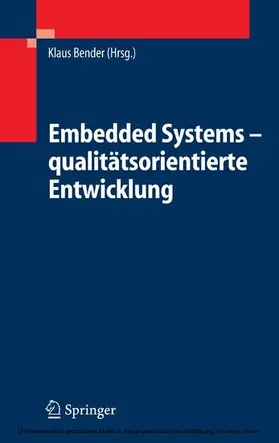 Bender | Embedded Systems - qualitätsorientierte Entwicklung | E-Book | sack.de