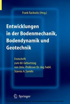 Rackwitz | Entwicklungen in der Bodenmechanik, Bodendynamik und Geotechnik | E-Book | sack.de