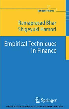 Bhar / Hamori | Empirical Techniques in Finance | E-Book | sack.de