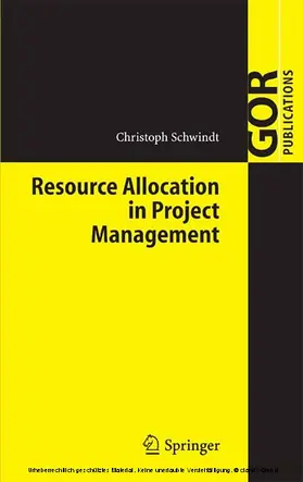 Schwindt |  Resource Allocation in Project Management | eBook | Sack Fachmedien
