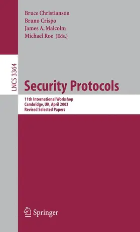 Christianson / Roe / Crispo |  Security Protocols | Buch |  Sack Fachmedien