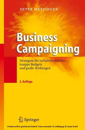 Metzinger |  Business Campaigning | eBook | Sack Fachmedien