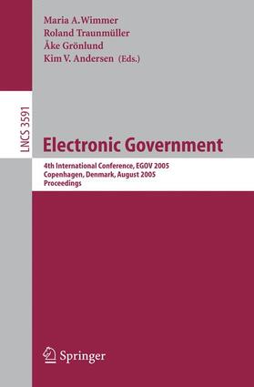 Wimmer / Traunmüller / Grönlund |  Electronic Government | Buch |  Sack Fachmedien