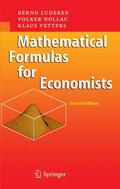 Luderer / Nollau / Vetters |  Mathematical Formulas for Economists | eBook | Sack Fachmedien