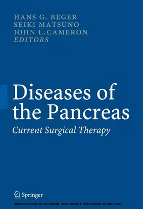 Beger / Matsuno / Cameron | Diseases of the Pancreas | E-Book | sack.de