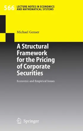 Genser | A Structural Framework for the Pricing of Corporate Securities | E-Book | sack.de