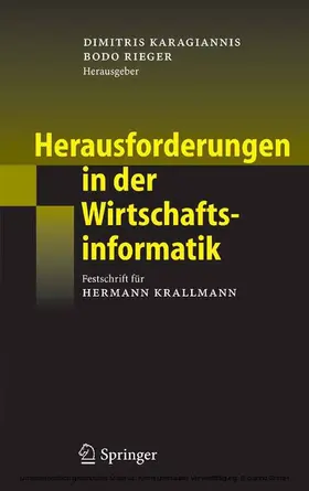 Karagiannis / Rieger | Herausforderungen in der Wirtschaftsinformatik | E-Book | www.sack.de