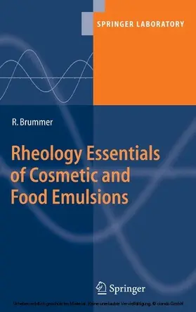 Brummer | Rheology Essentials of Cosmetic and Food Emulsions | E-Book | sack.de