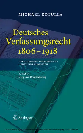 Kotulla | Deutsches Verfassungsrecht 1806 - 1918 | E-Book | www.sack.de