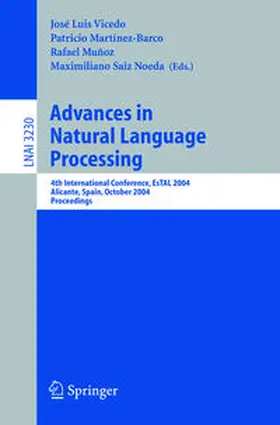 Vicedo / Martínez-Barco / Munoz | Advances in Natural Language Processing | E-Book | sack.de