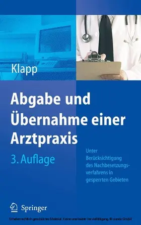 Klapp | Abgabe und Übernahme einer Arztpraxis | E-Book | www.sack.de