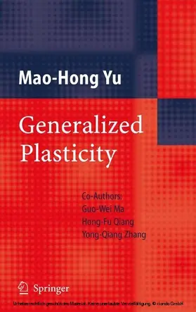 Yu | Generalized Plasticity | E-Book | www.sack.de