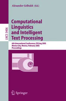 Gelbukh | Computational Linguistics and Intelligent Text Processing | E-Book | sack.de