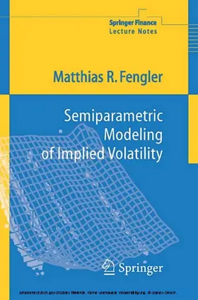Fengler |  Semiparametric Modeling of Implied Volatility | eBook | Sack Fachmedien